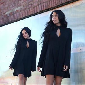 Black Mock Neck Dress